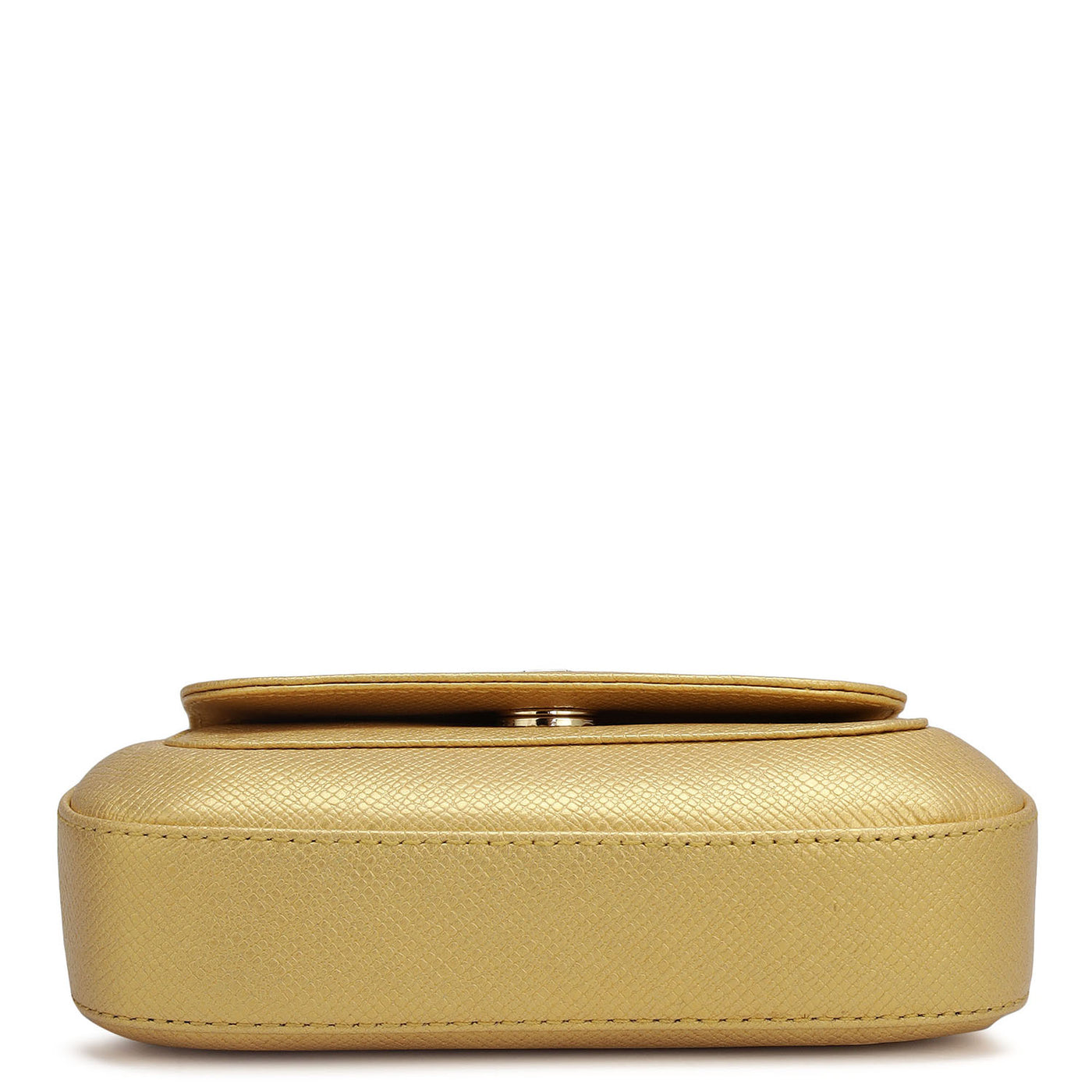Small Franzy Leather Satchel - Gold