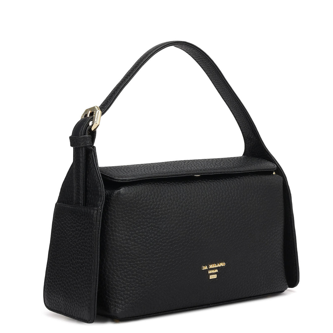Small Wax Leather Sling - Black