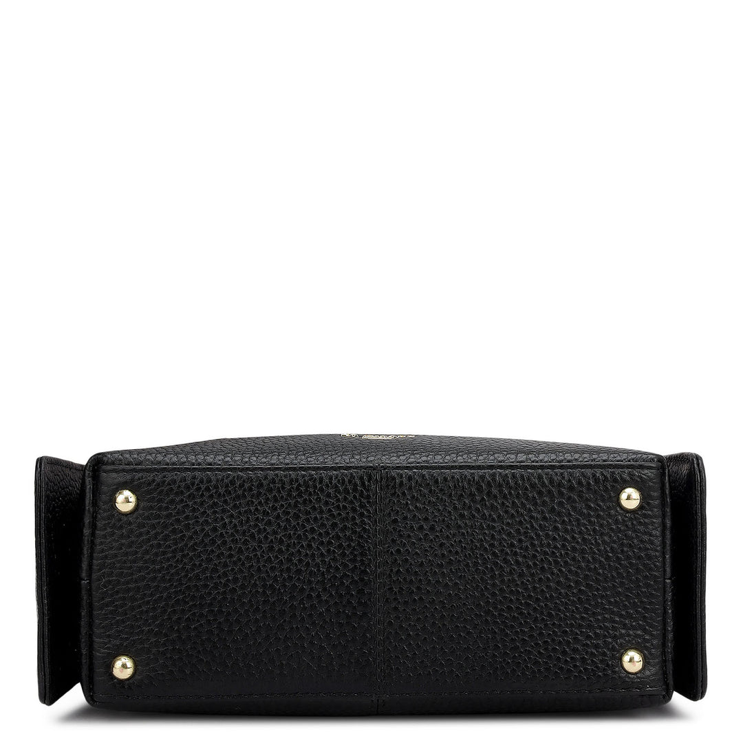 Small Wax Leather Sling - Black