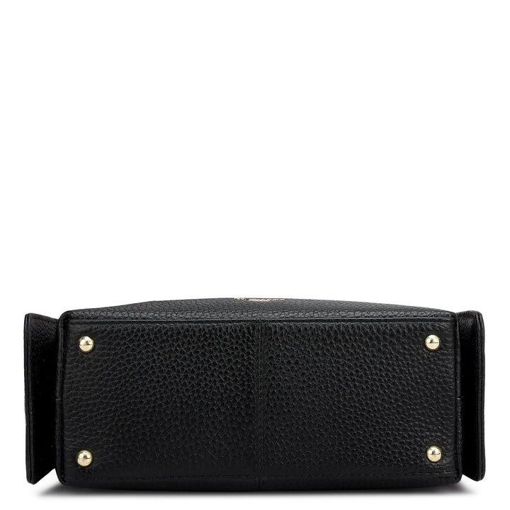 Small Wax Leather Sling - Black