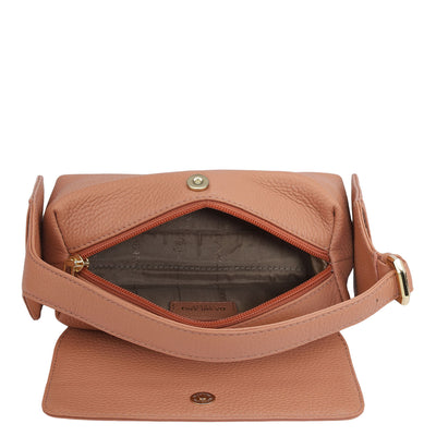 Small Wax Leather Sling - Terracotta