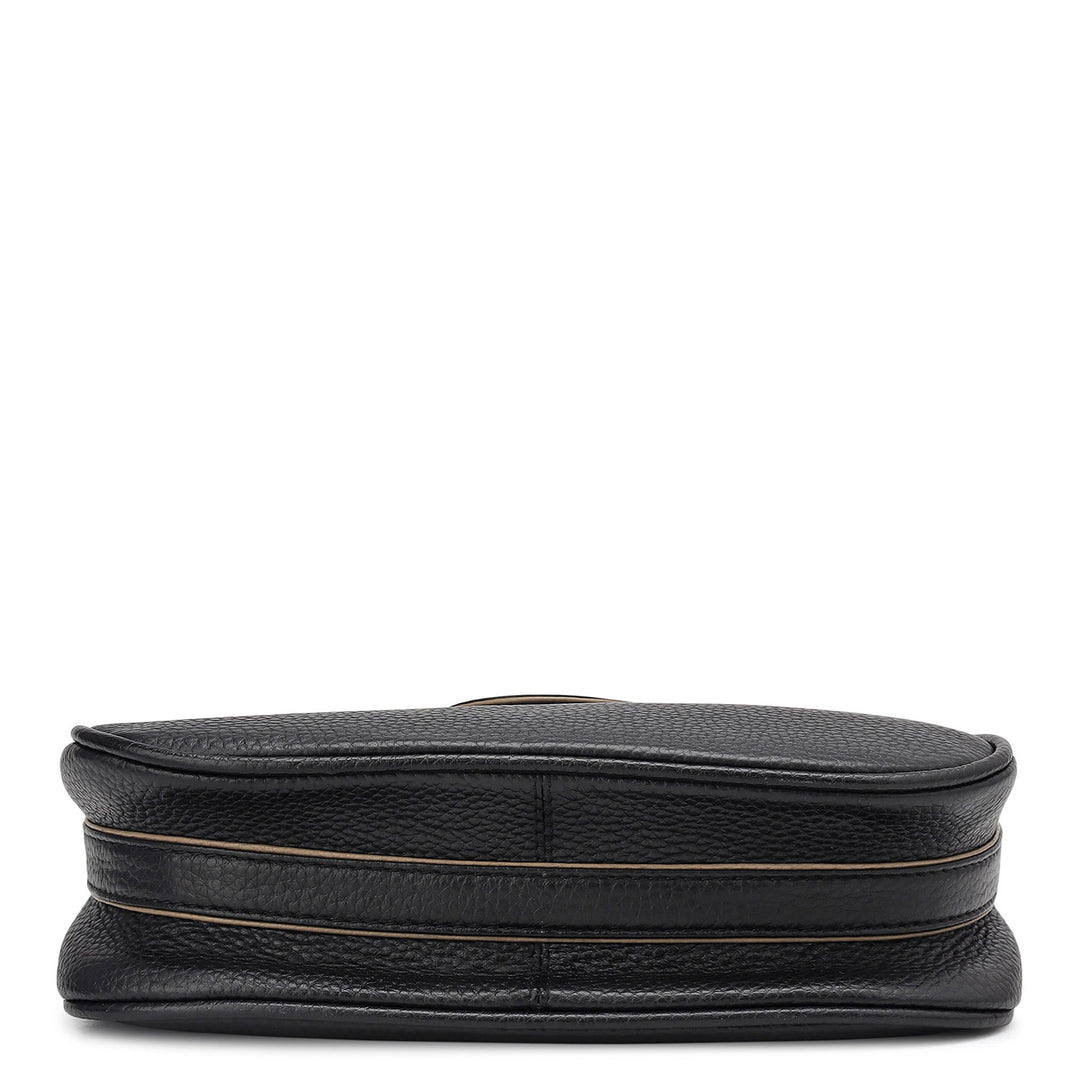 Small Wax Leather Sling - Black