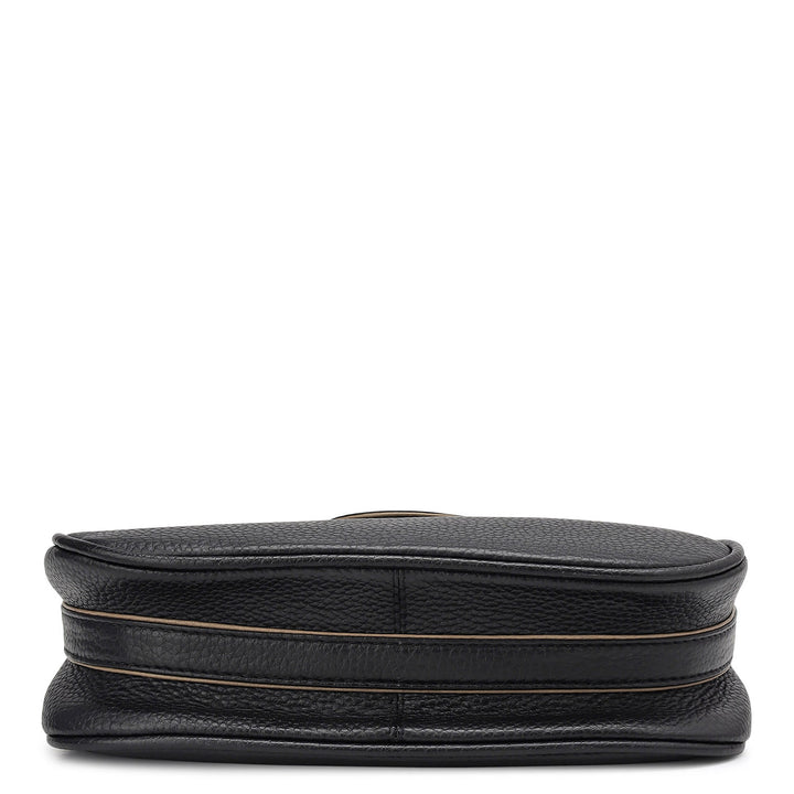 Small Wax Leather Sling - Black