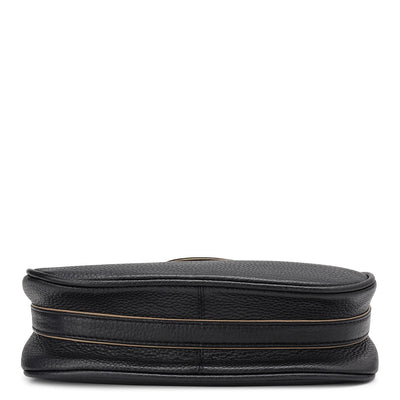 Small Wax Leather Sling - Black