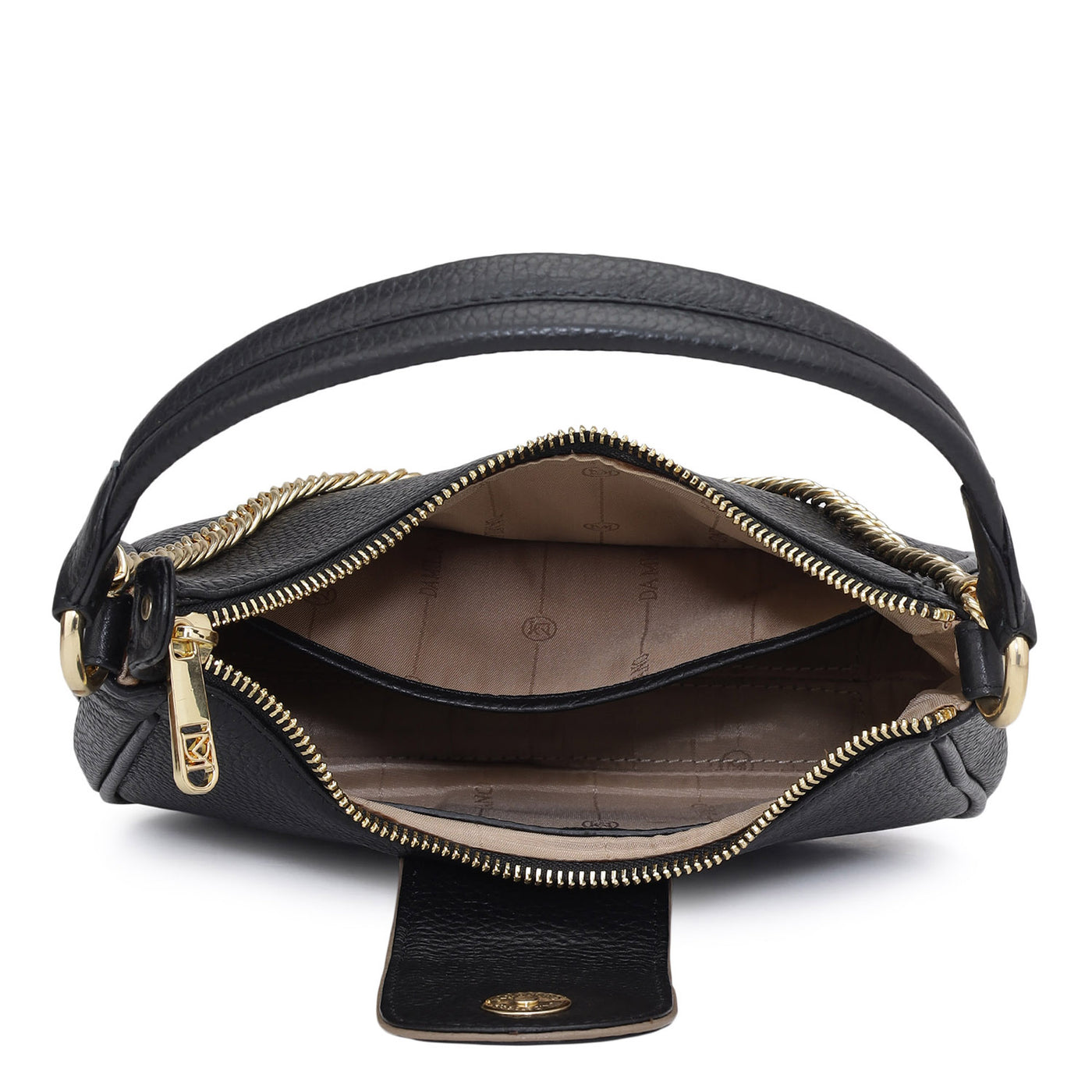 Small Wax Leather Sling - Black