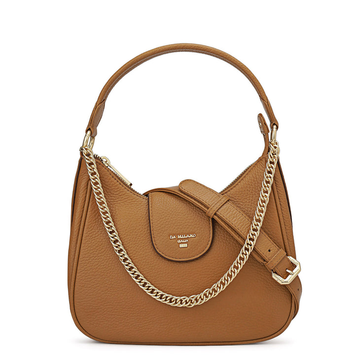 Small Wax Leather Sling - Caramel