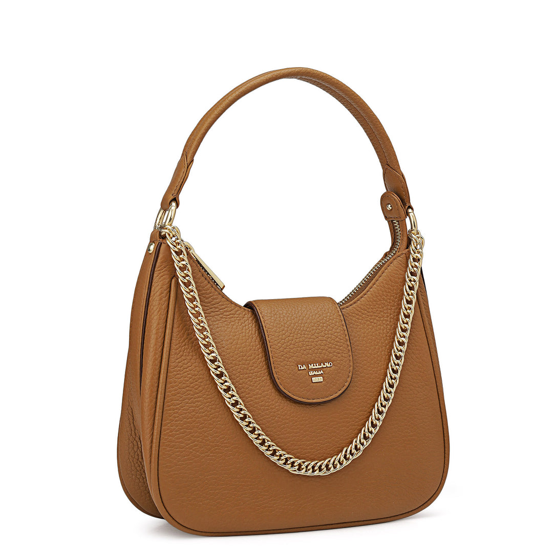 Small Wax Leather Sling - Caramel
