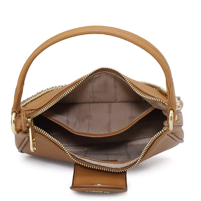 Small Wax Leather Sling - Caramel