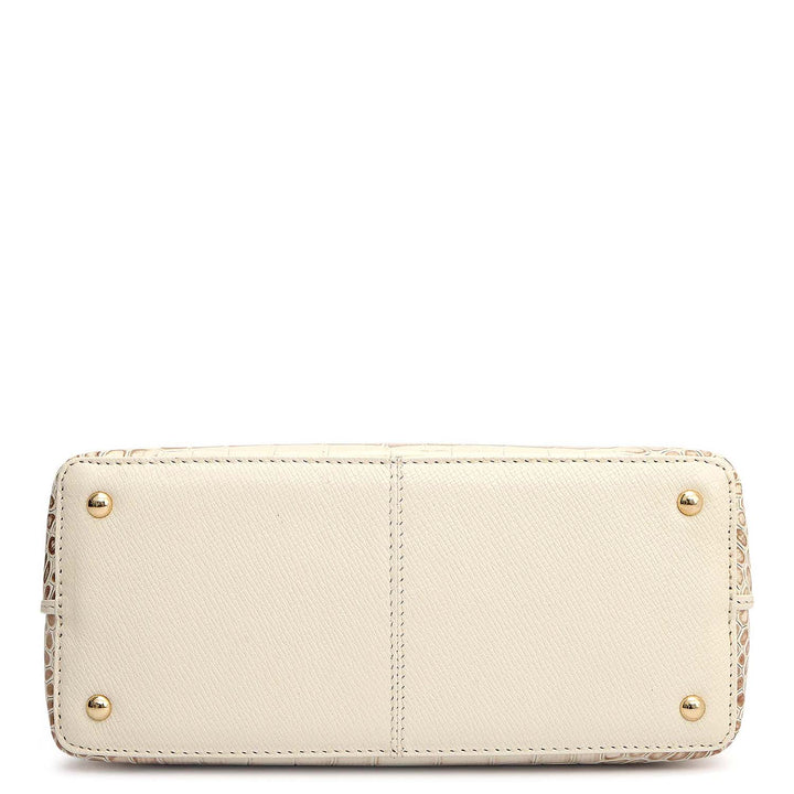 Small Croco Franzy Leather Sling - Marshmallow