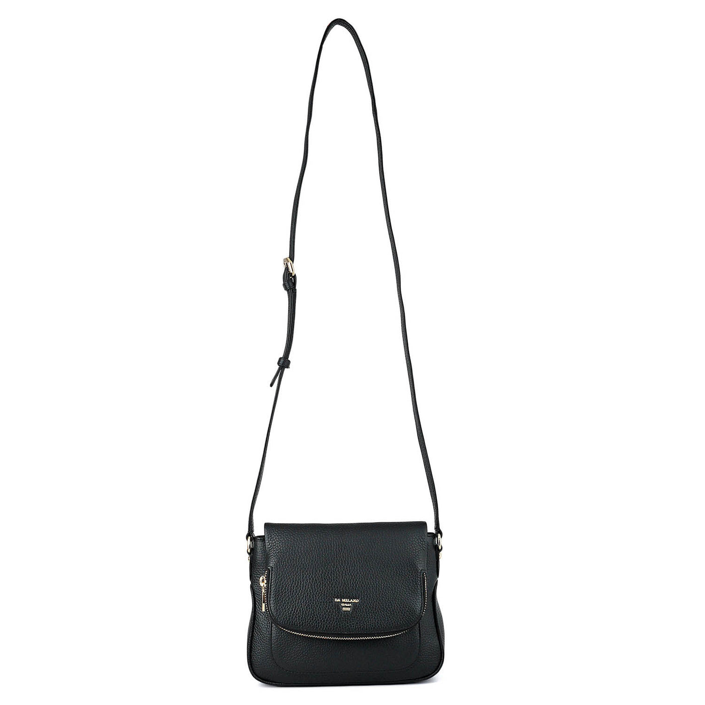 Small Wax Leather Sling - Black