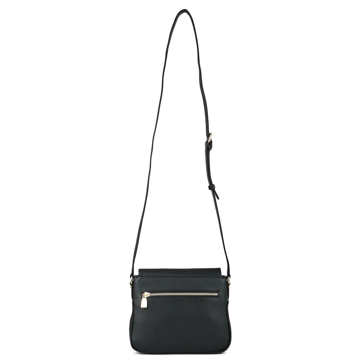 Small Wax Leather Sling - Black