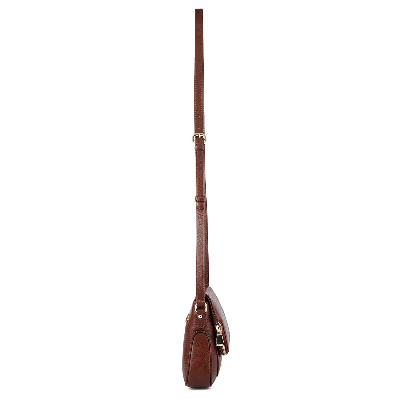 Small Wax Leather Sling - Espresso