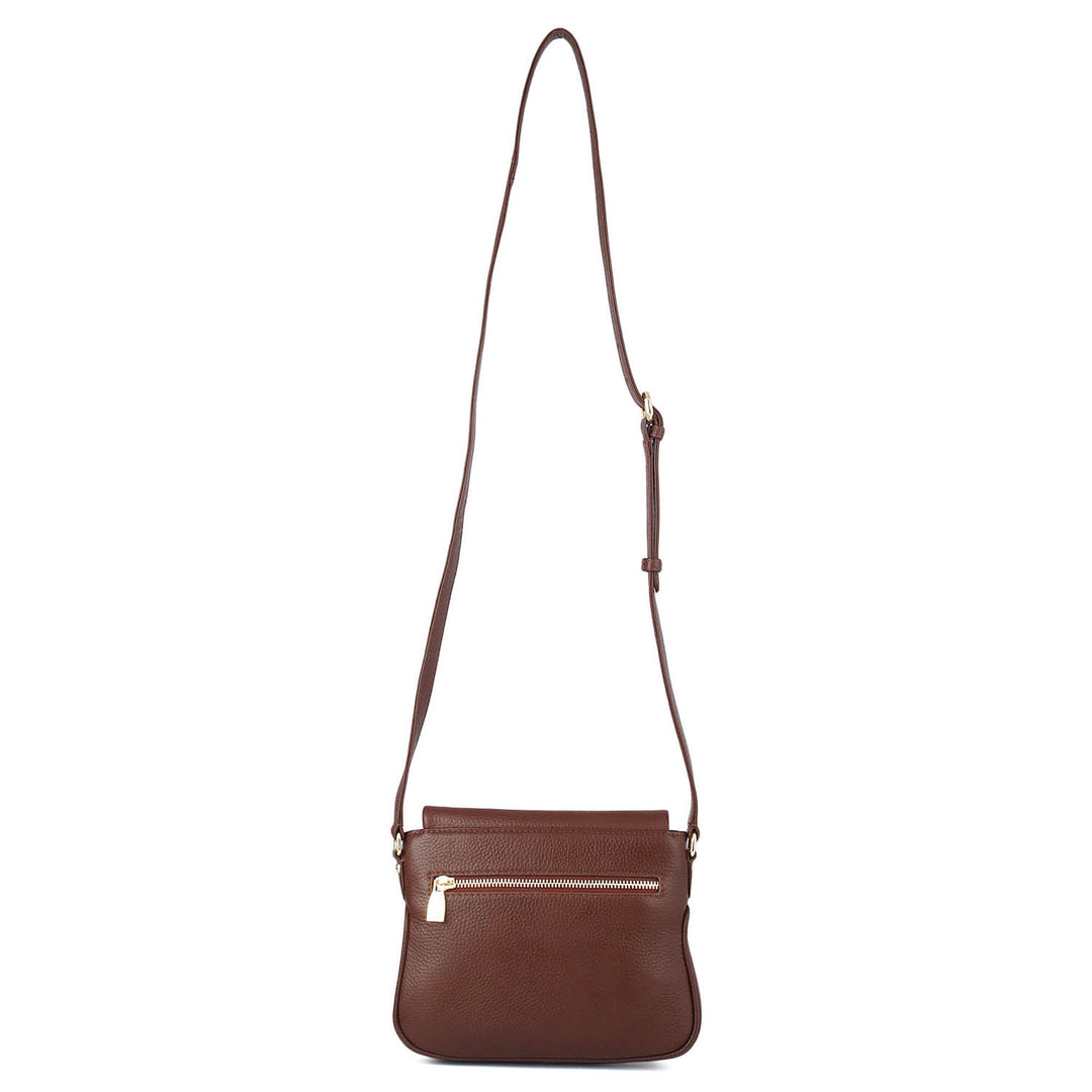 Small Wax Leather Sling - Espresso