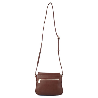 Small Wax Leather Sling - Espresso