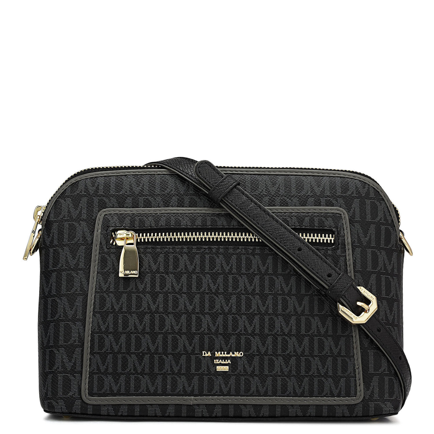 Small Monogram Leather Sling - Black