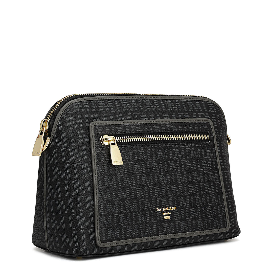 Small Monogram Leather Sling - Black