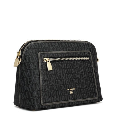 Small Monogram Leather Sling - Black