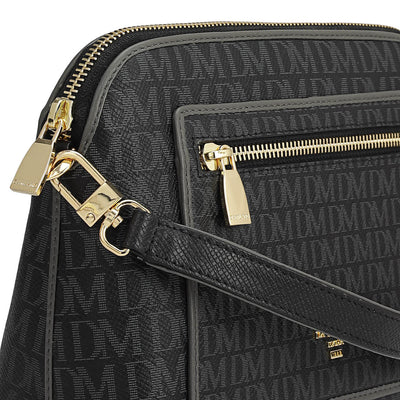 Small Monogram Leather Sling - Black