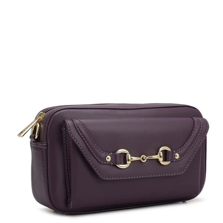Mini Plain Leather Sling - Grapevine