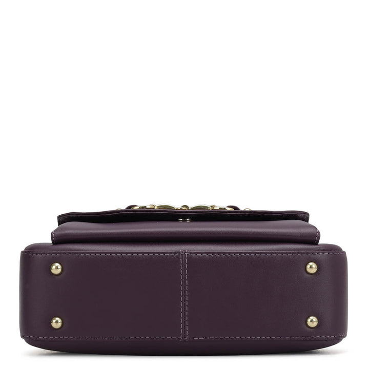 Mini Plain Leather Sling - Grapevine