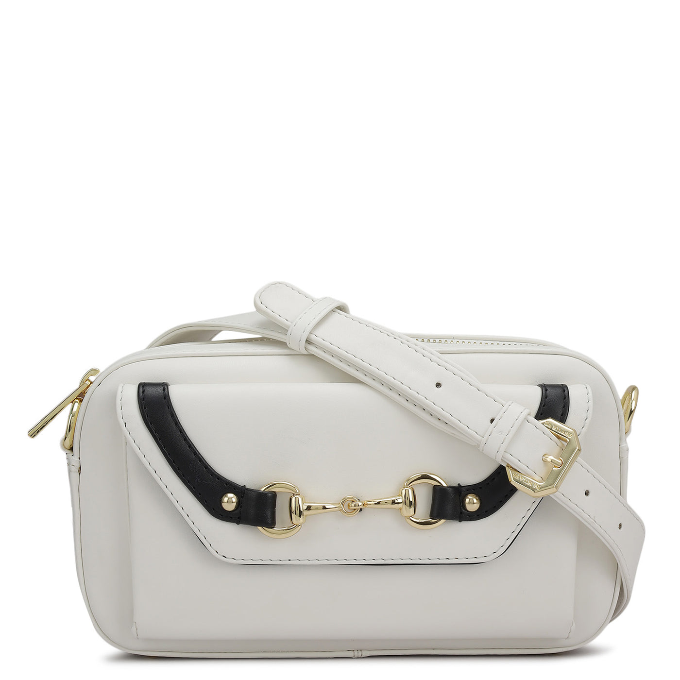 Small Plain Leather Sling - Snow