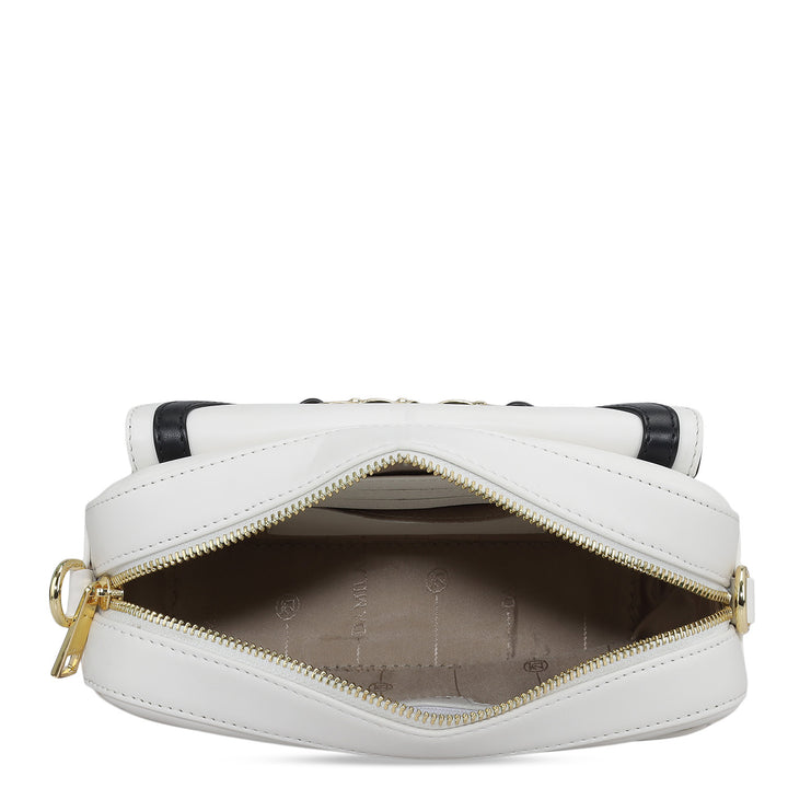 Mini Plain Leather Sling - Snow