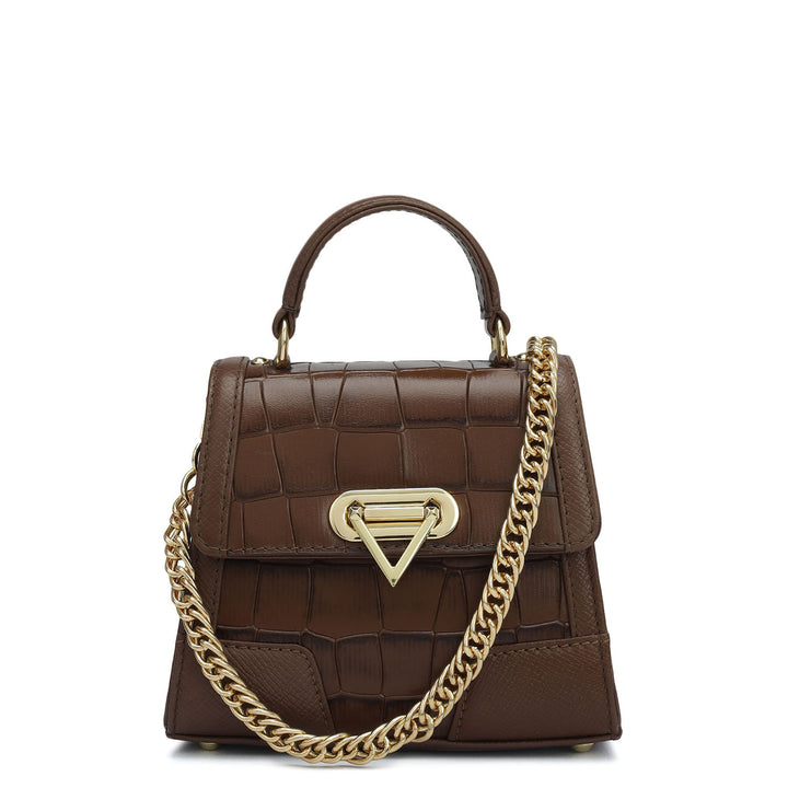 Small Croco Franzy Leather Sling - Date