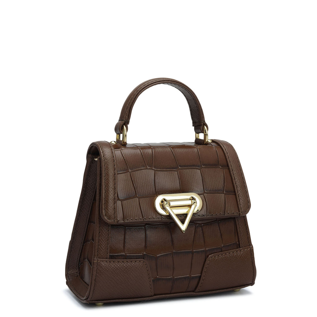 Small Croco Franzy Leather Sling - Date