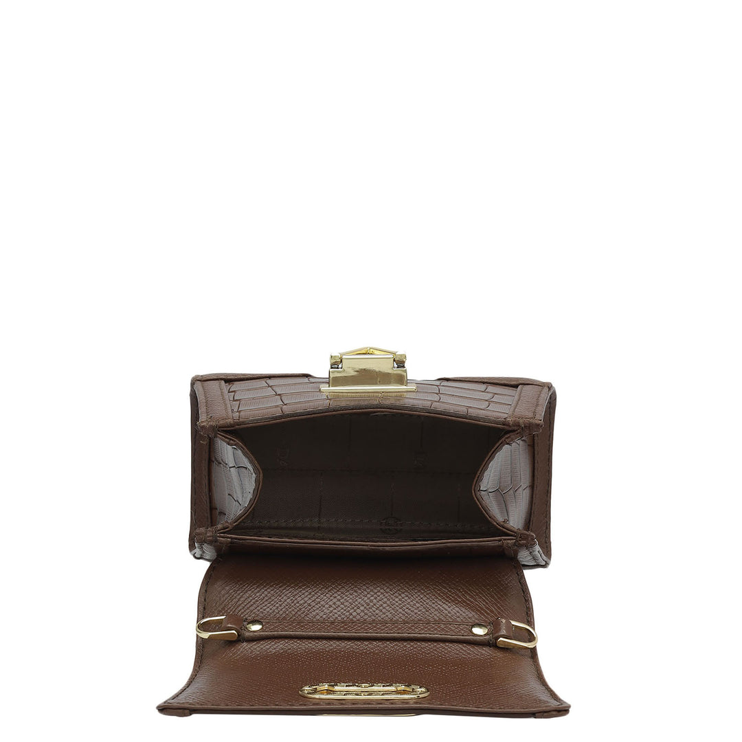 Small Croco Franzy Leather Sling - Date