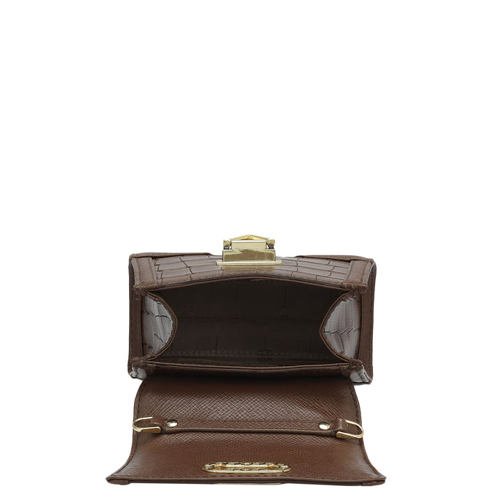 Small Croco Franzy Leather Sling - Date