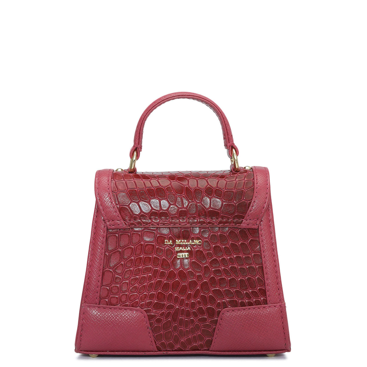 Small Croco Franzy Leather Sling - Plumberry
