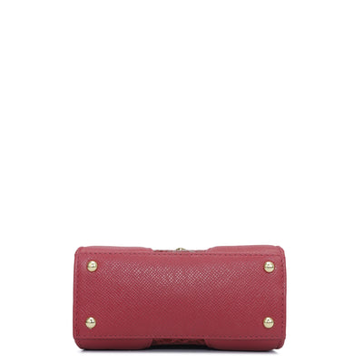 Small Croco Franzy Leather Sling - Plumberry