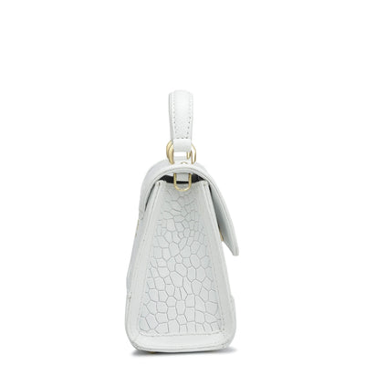 Small Croco Franzy Leather Sling - Snow
