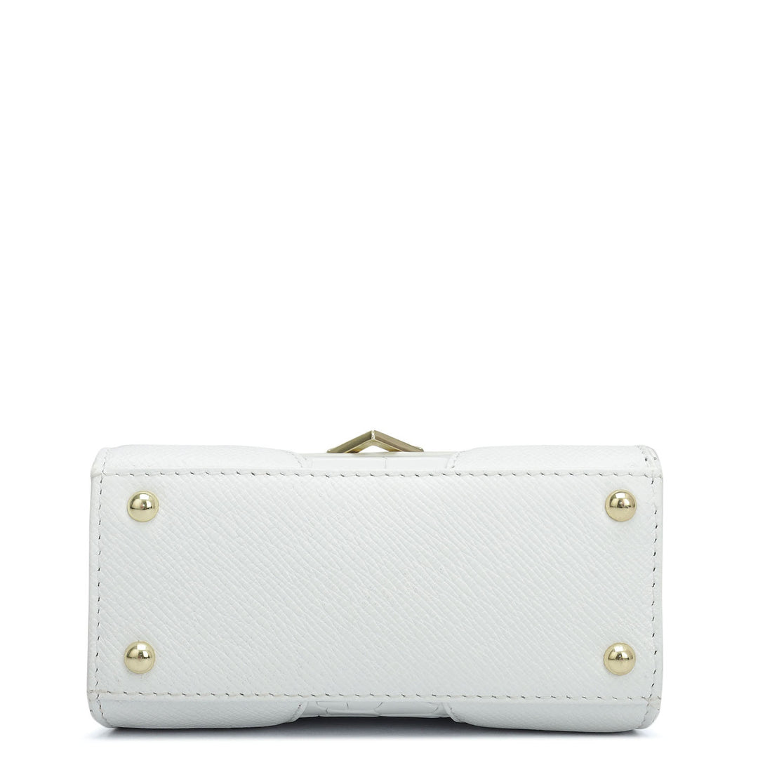 Small Croco Franzy Leather Sling - Snow