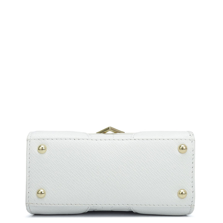 Small Croco Franzy Leather Sling - Snow