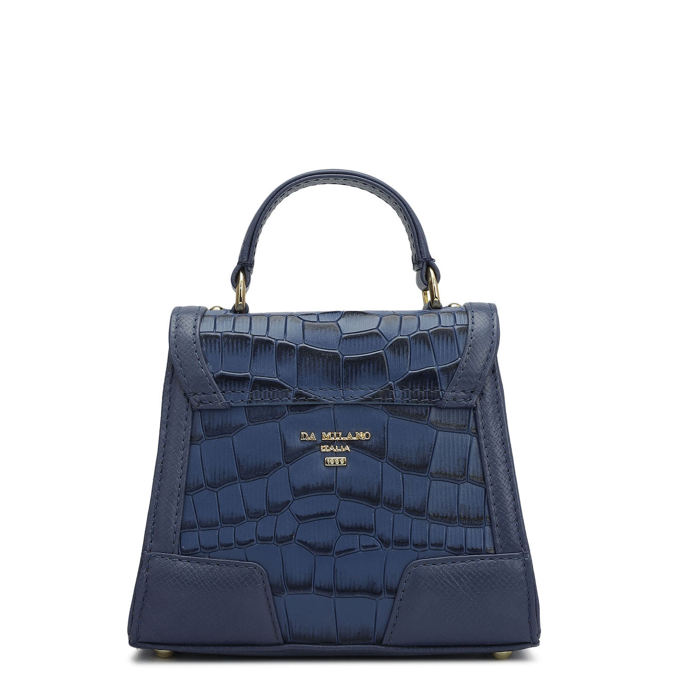 Small Croco Franzy Leather Sling - Stardust