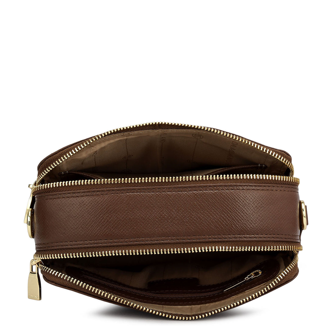 Mini Mosaic Franzy Leather Sling - Date & Frost