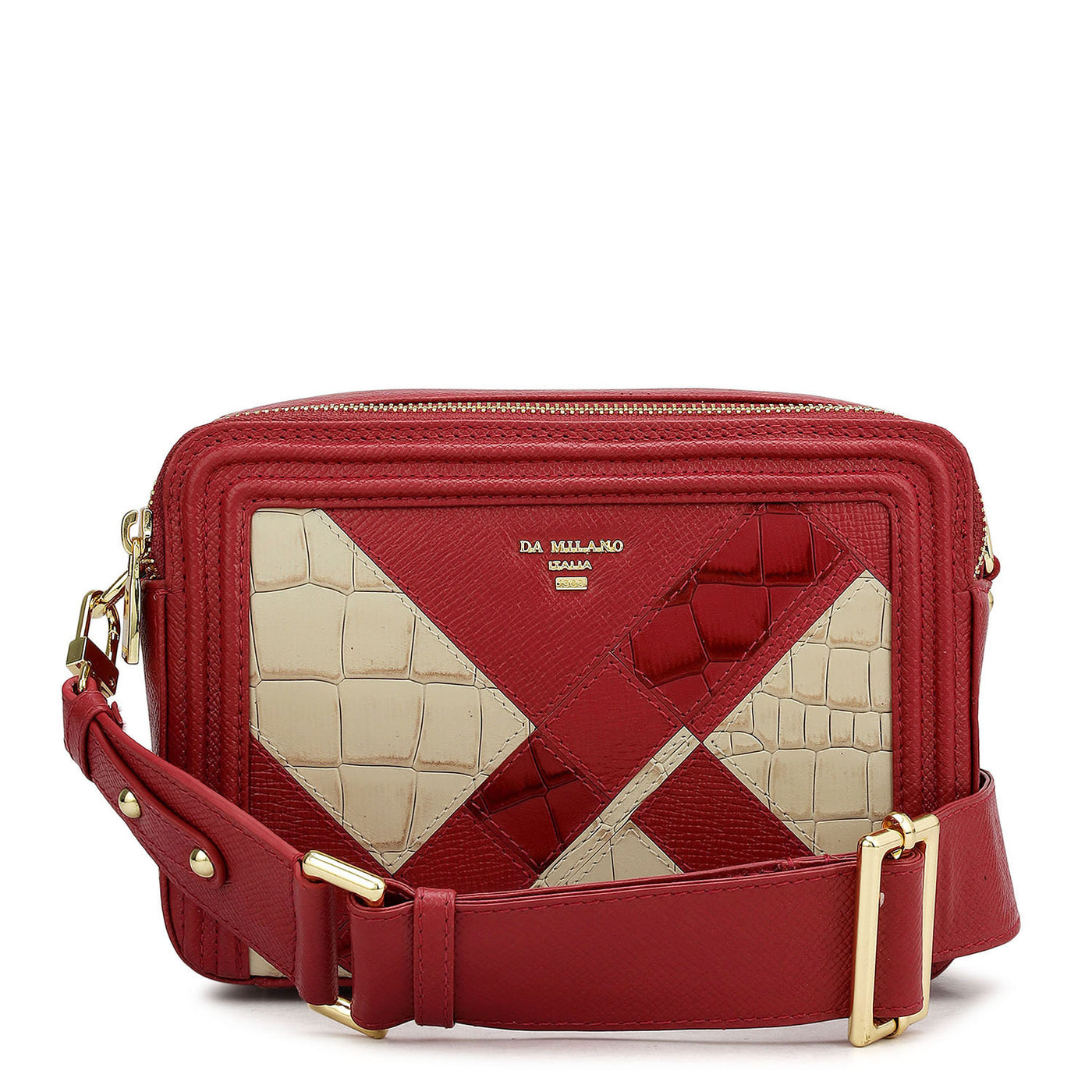 Mini Mosaic Franzy Leather Sling - Plumberry & Frost