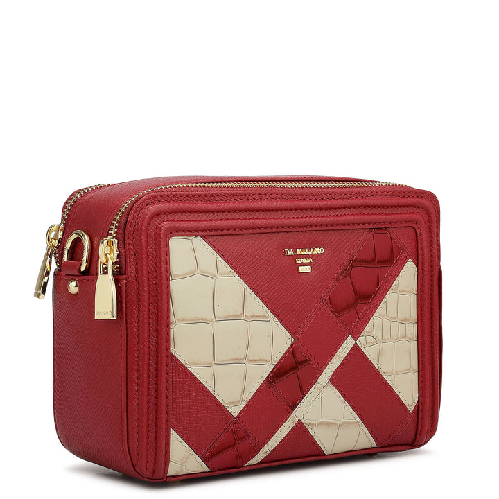 Mini Mosaic Franzy Leather Sling - Plumberry & Frost