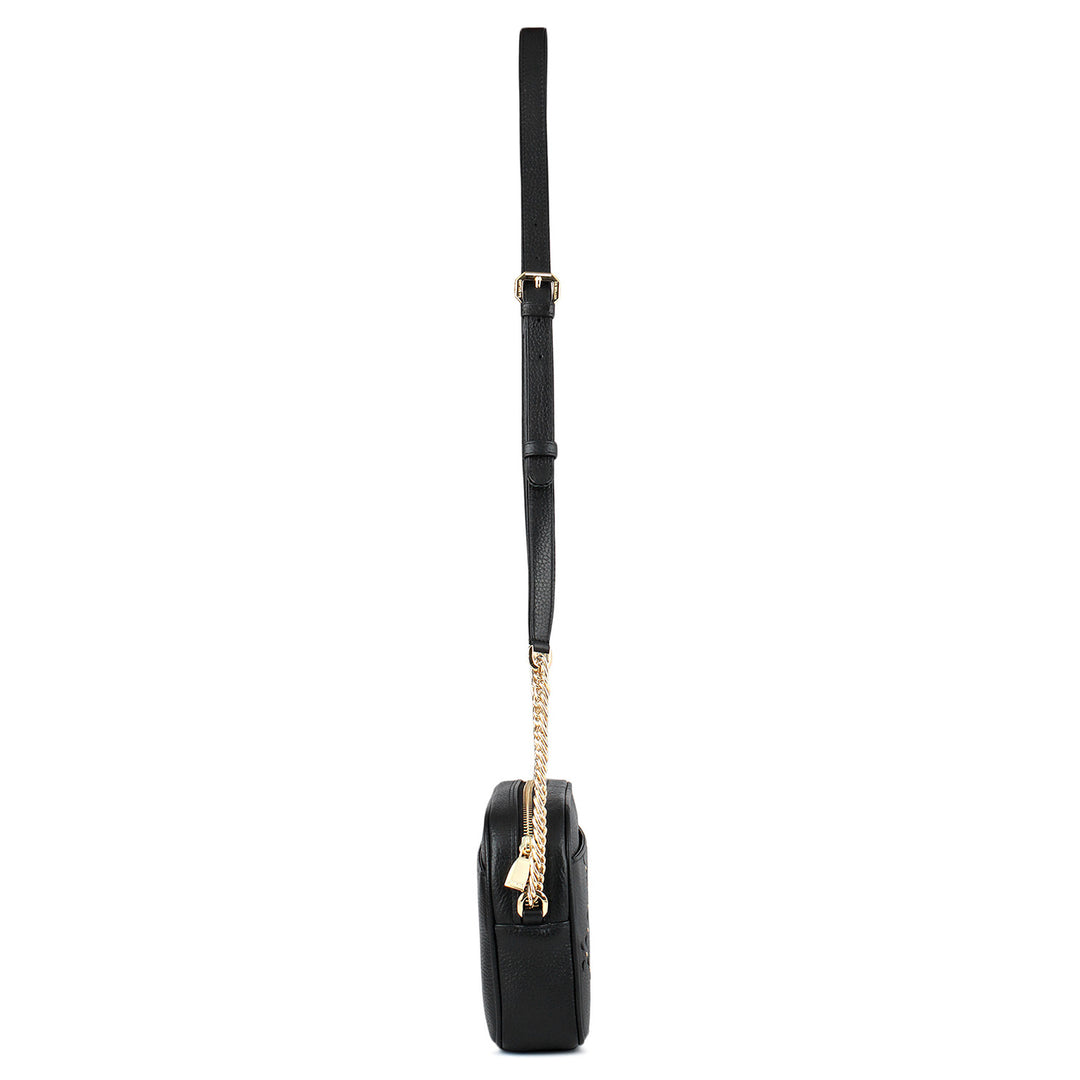 Serena Wax Leather Sling - Black