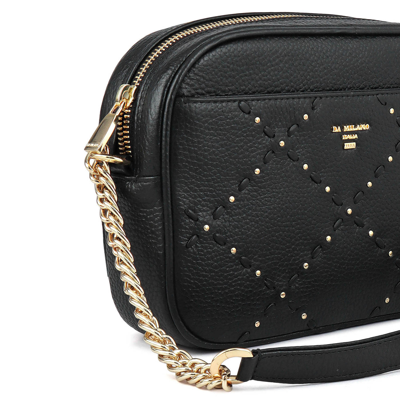 Serena Bunti Wax Leather Sling - Black