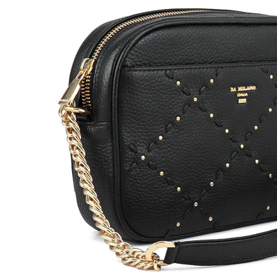 Serena Bunti Wax Leather Sling - Black
