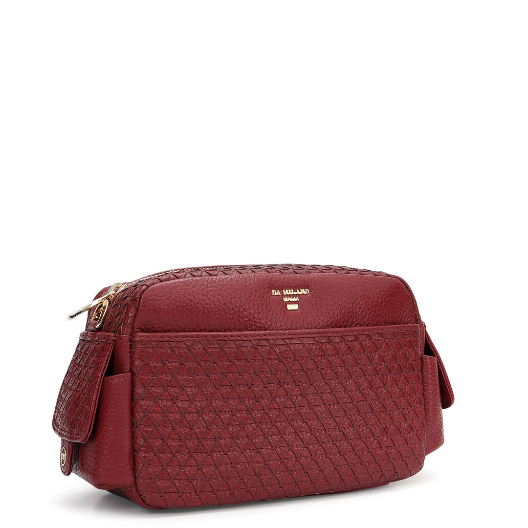 Small Mat Wax Leather Sling - Cherry