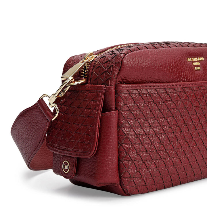 Small Mat Wax Leather Sling - Cherry