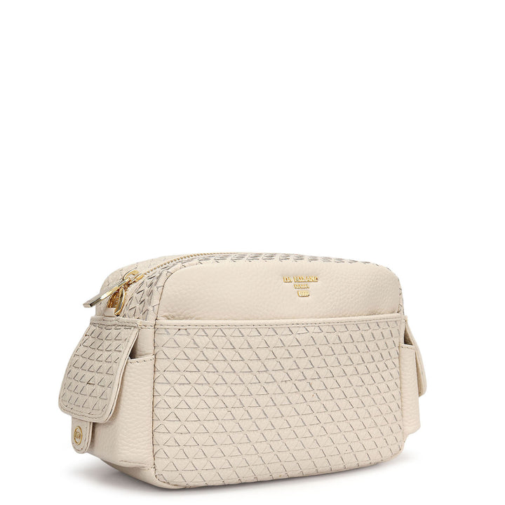 Small Mat Wax Leather Sling - Marshmallow