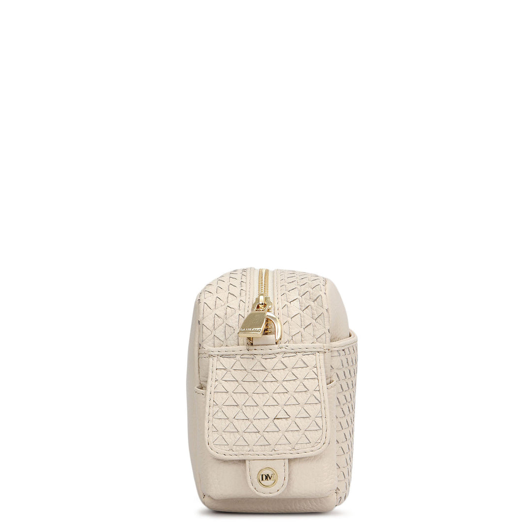 Small Mat Wax Leather Sling - Marshmallow