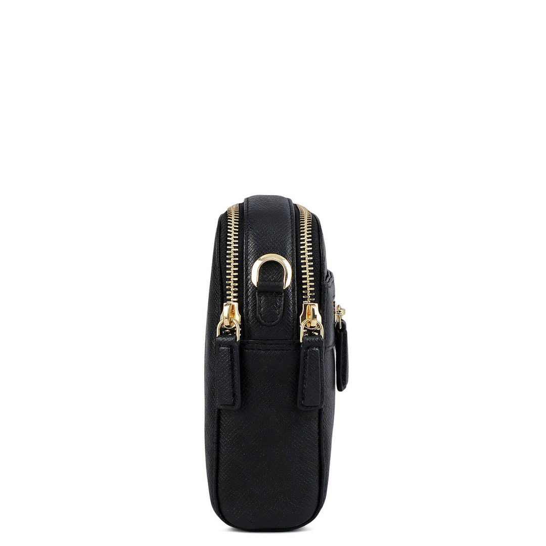 Small Franzy Leather Sling - Black