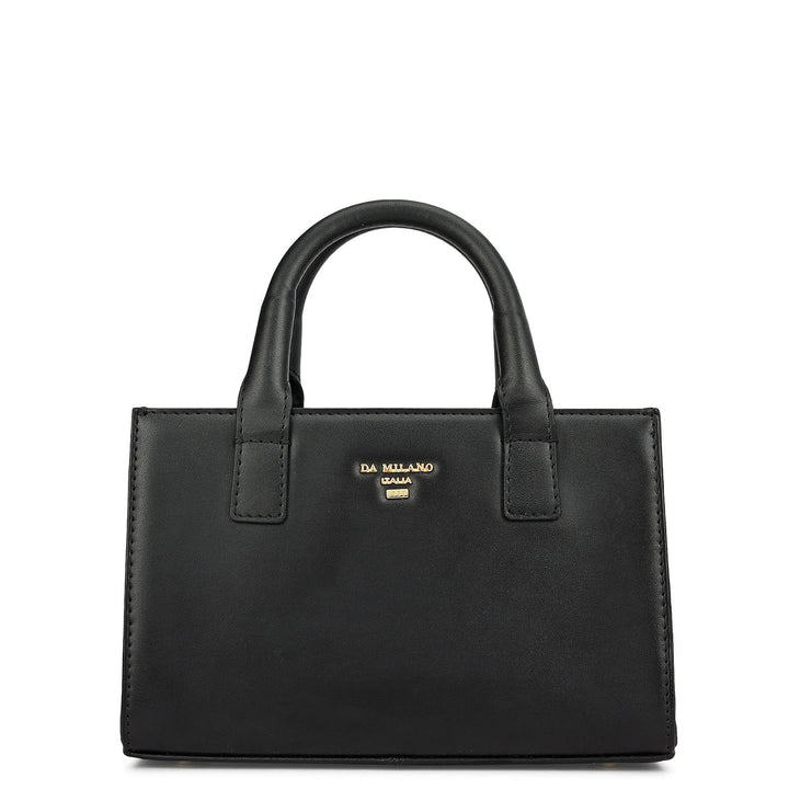 Small Fur Plain Leather Sling - Brown & Black