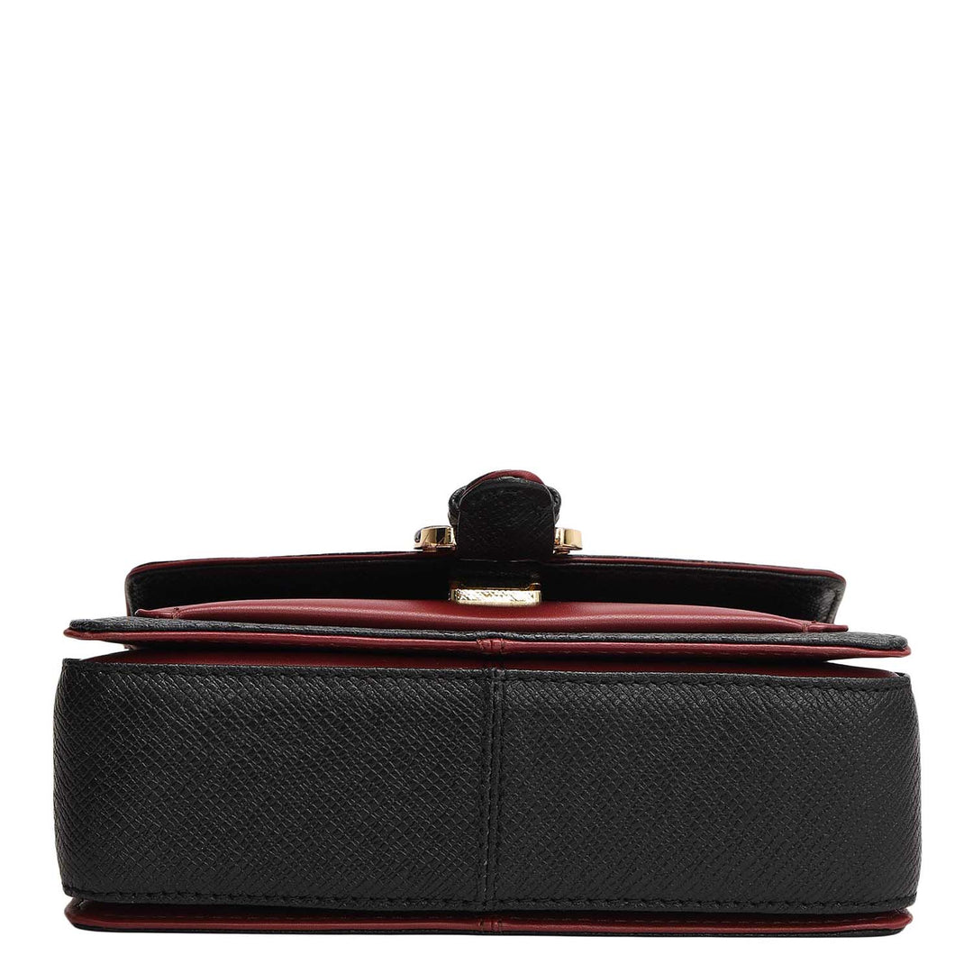 Small Monogram Plain Leather Sling - Black