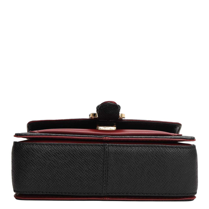 Small Monogram Plain Leather Sling - Black